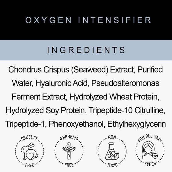 Oxygen Intensifier 1 oz (Increases Collagen, Lift Saggy Eyelids, Glowing Skin, Reduce Crows Feet)