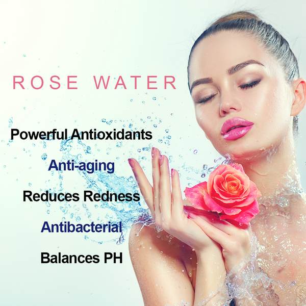 Aloe Rosewater Toner 1 oz (Balances PH, Soothes Skin, Fights Acne, Increased Collagen)